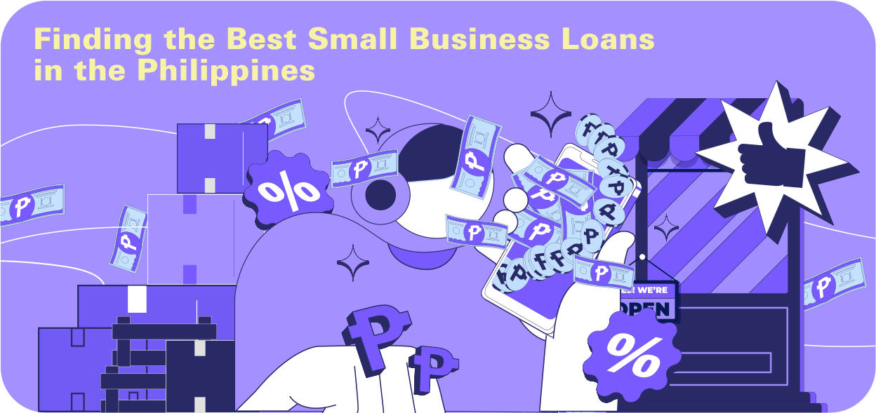 person finding small business loans online using their phone