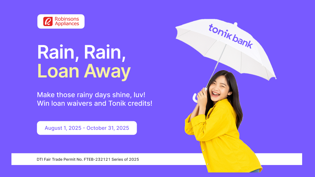 Rain, Rain, Loan Away! Raffle listing banner