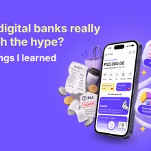 Person checking his savings on a digital banking app, showing why she switched to a digital bank 